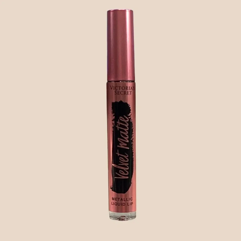 Victoria's Secret Velvet Matte Metallic Liquid Lip Spark Rose Gold Pink 0.11oz